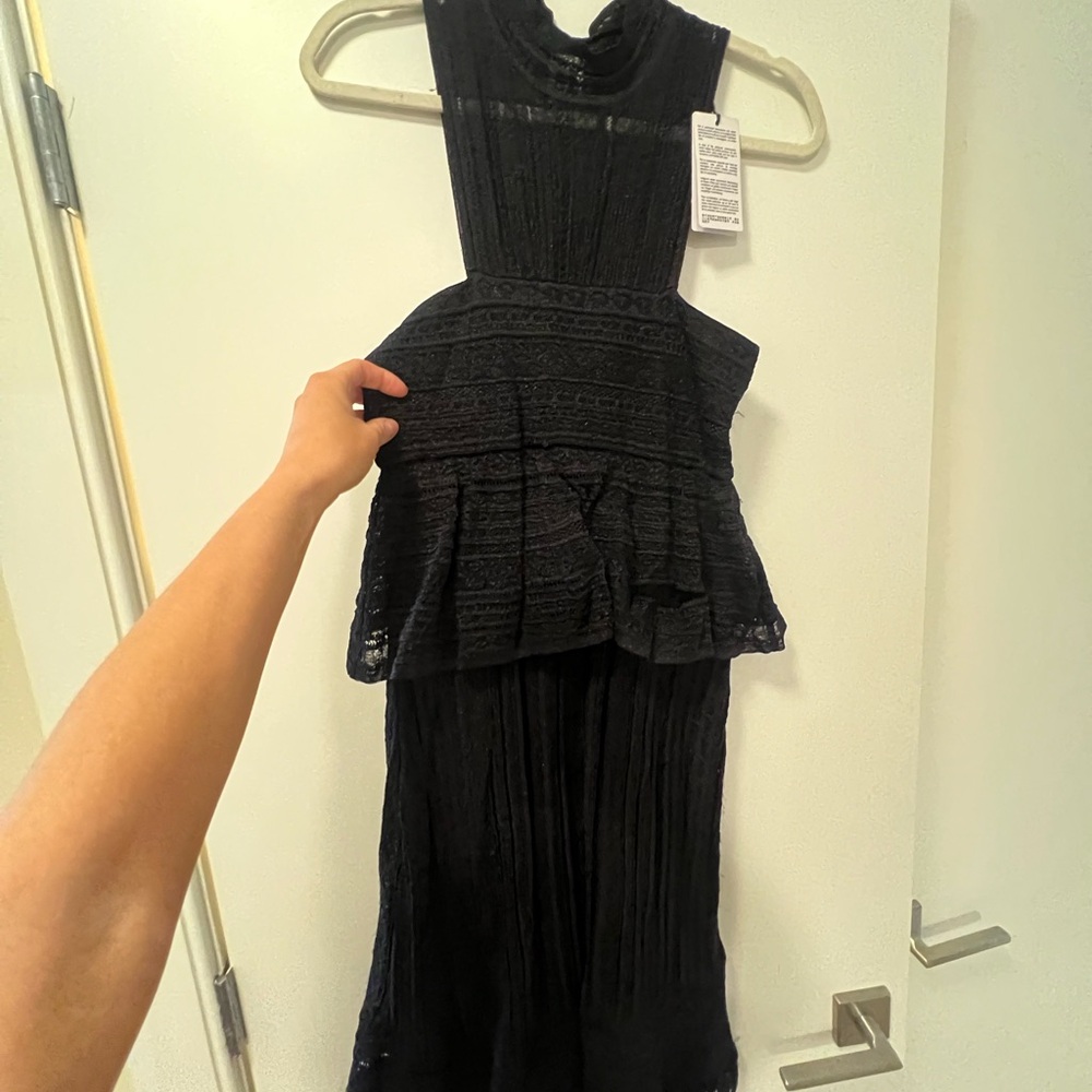 Missoni Black Knit lace tiered dress